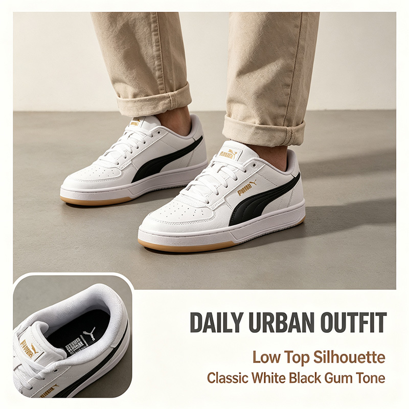 Puma Shoes Suede Classic - PUMA Sepatu Kets Pria Putih Hitam