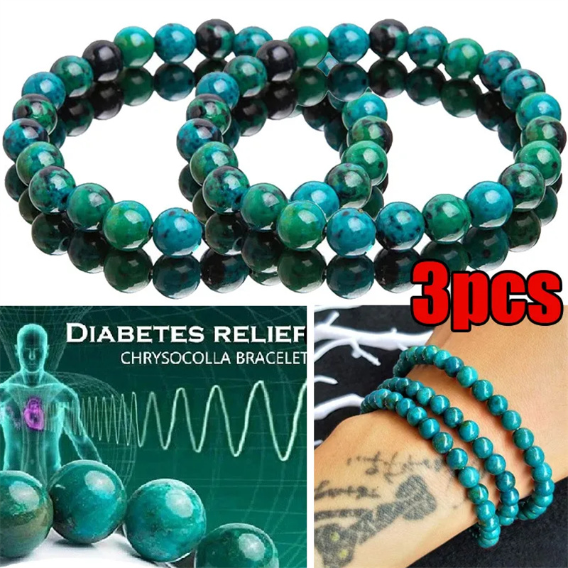 Coordinates Bracelet - Gelang Chrysocolla Malachite Wanita Pria, gelang