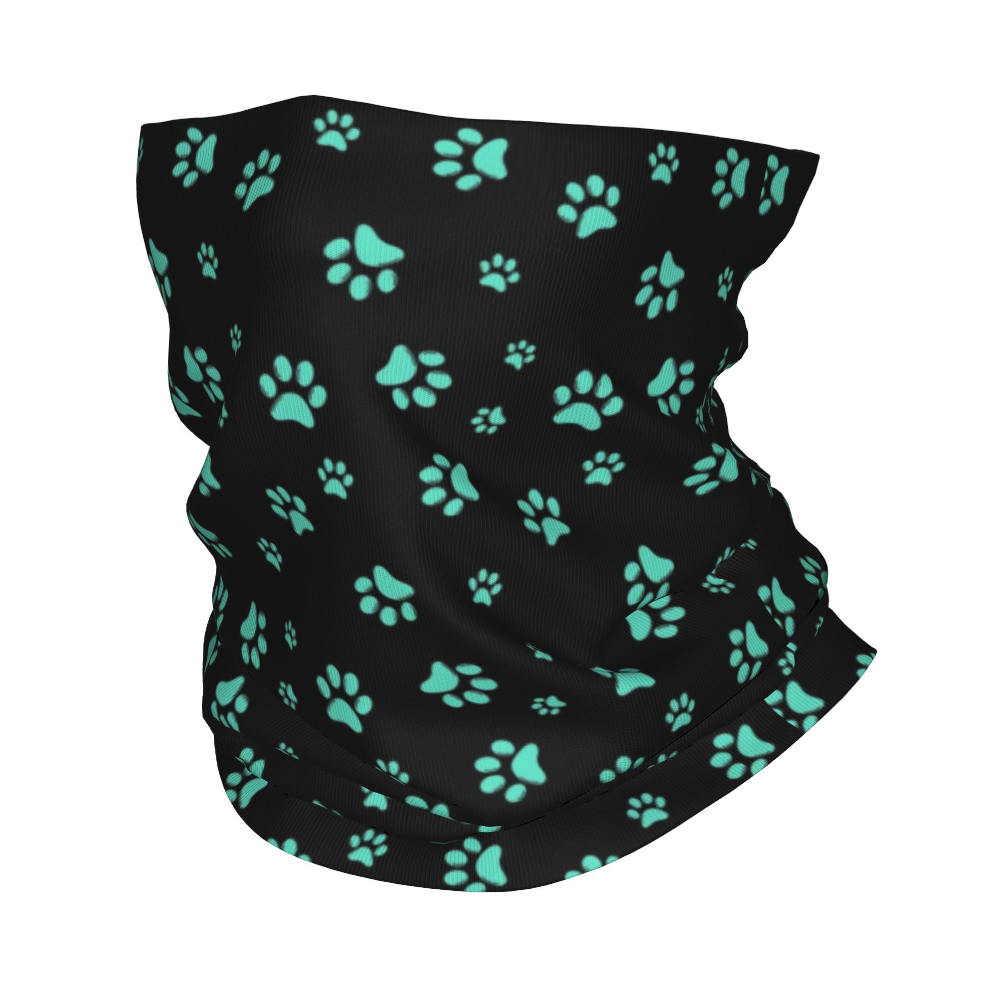 Pet Portrait Custom - Bandana Leher Motif Jejak Kaki Anjing
