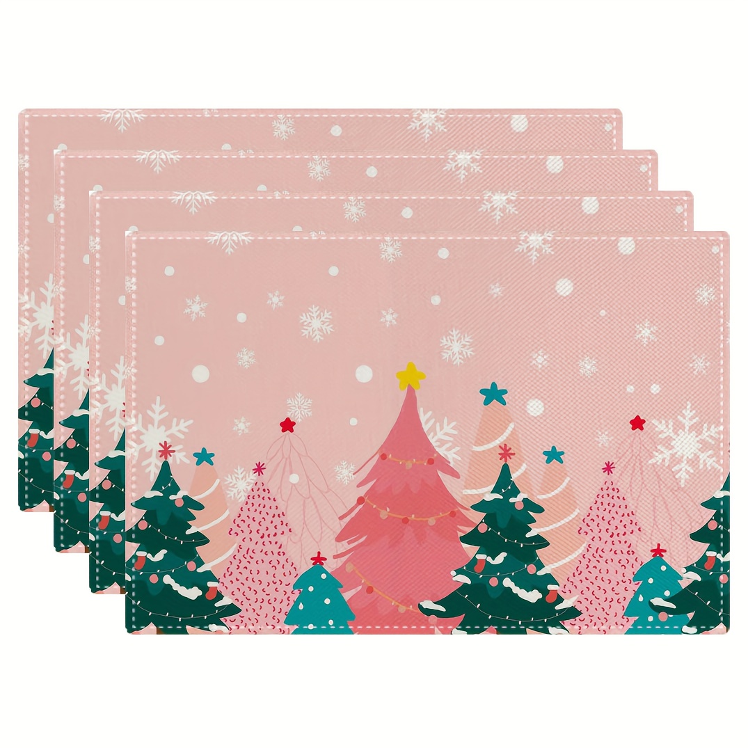 Family Tree Print - Alas Meja Makan Bermotif Pohon Natal