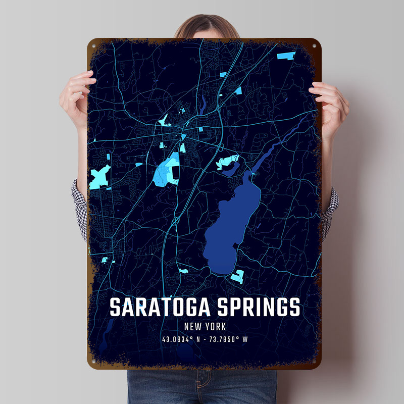 Poster Peta Kota Saratoga Spri - Custom Map Poster ulasan dan harga