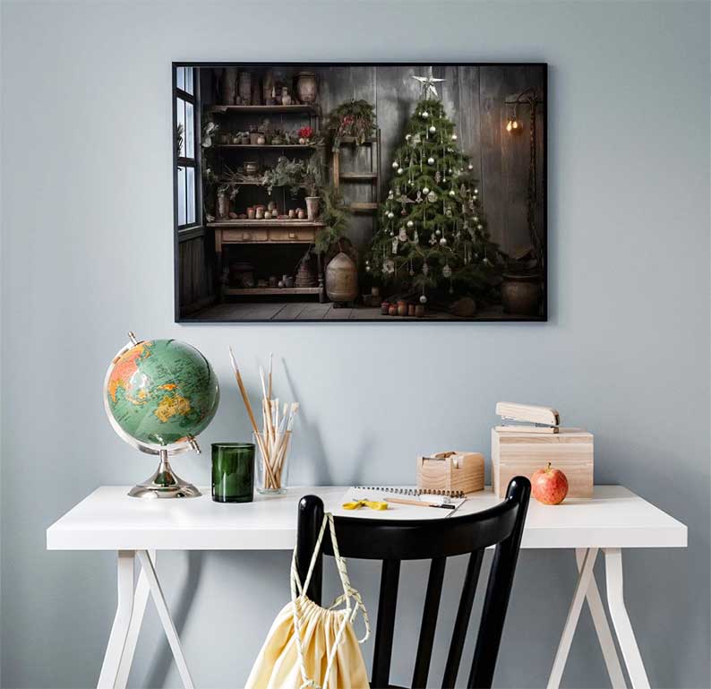1 Buah Poster Natal Besar Tanp - Family Tree Print ulasan dan harga