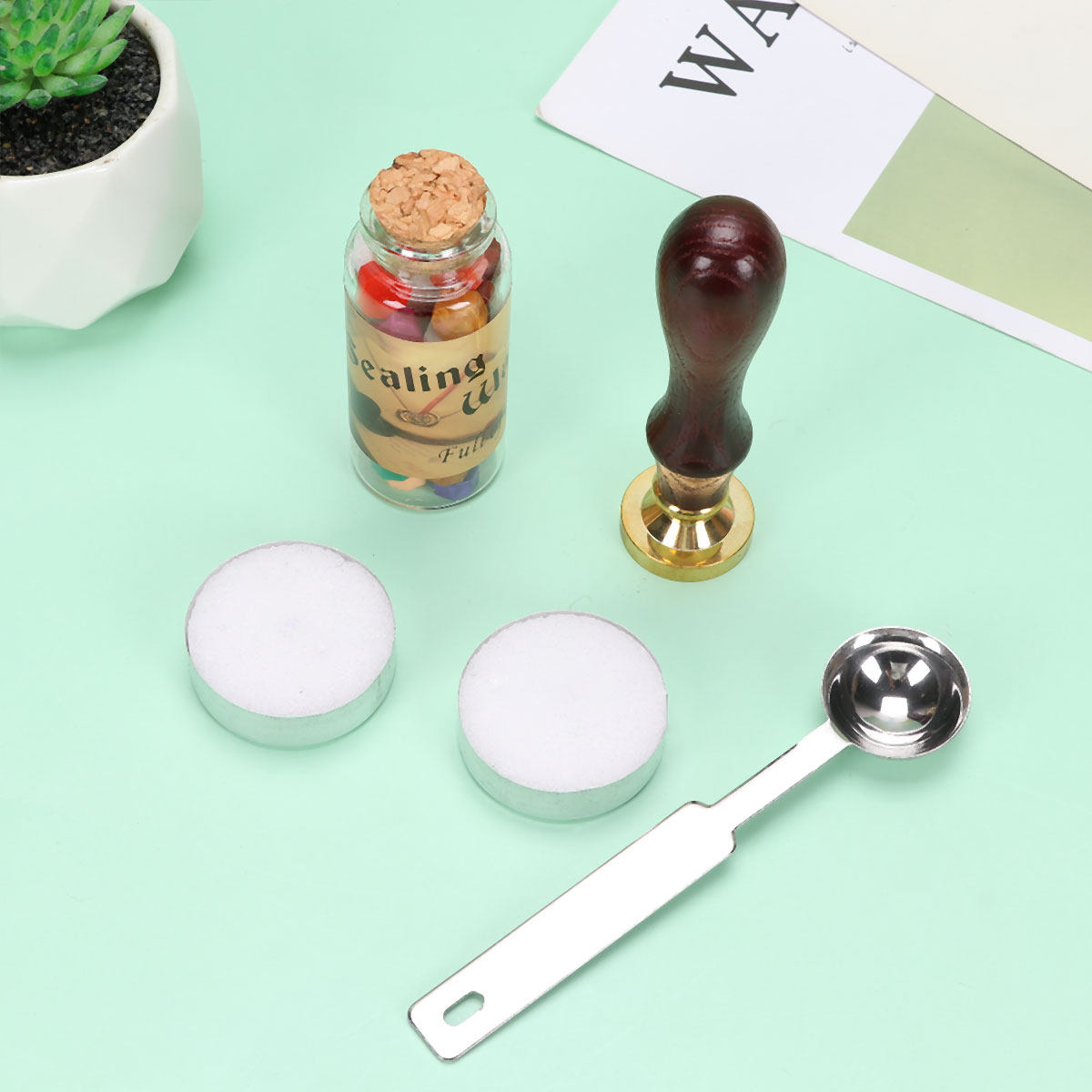 1Set Kit Stempel Lilin Segel P - Wax Seal Letter Kit ulasan dan harga