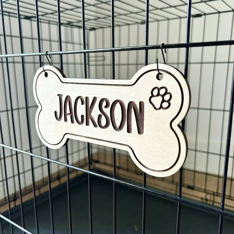 5PCS Tag Anjing Kayu Kustom -  - Pet Portrait Custom ulasan dan harga