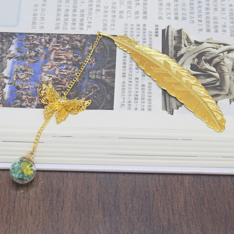 1 Buah Pembatas Buku Logam Gay - Dried Flower Bookmark ulasan dan harga