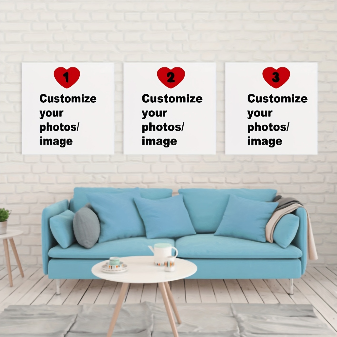 3pcs/set Poster Kanvas Persegi - Pet Portrait Custom ulasan dan harga