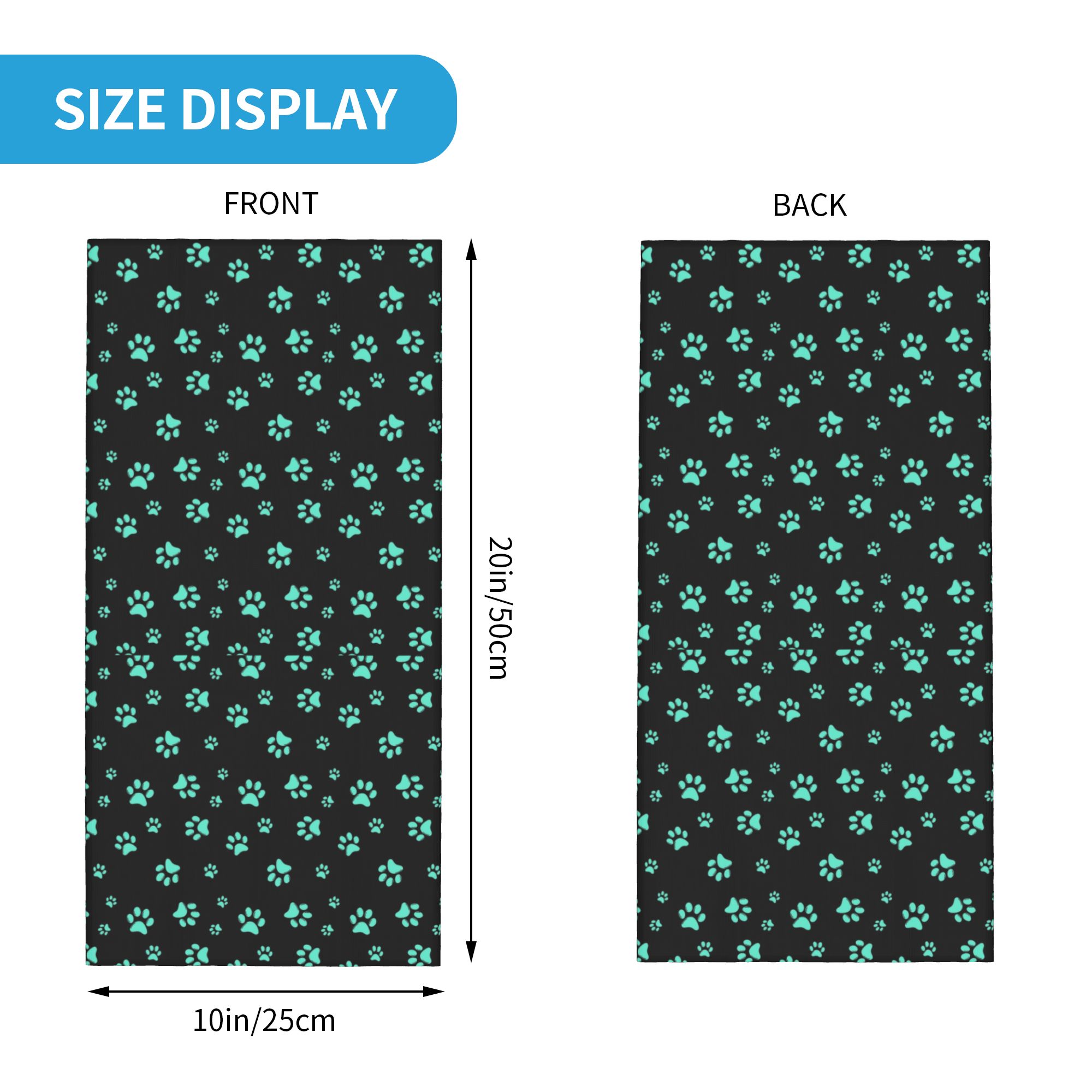 Bandana Leher Motif Jejak Kaki - Pet Portrait Custom ulasan dan harga